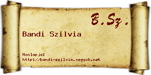 Bandi Szilvia névjegykártya